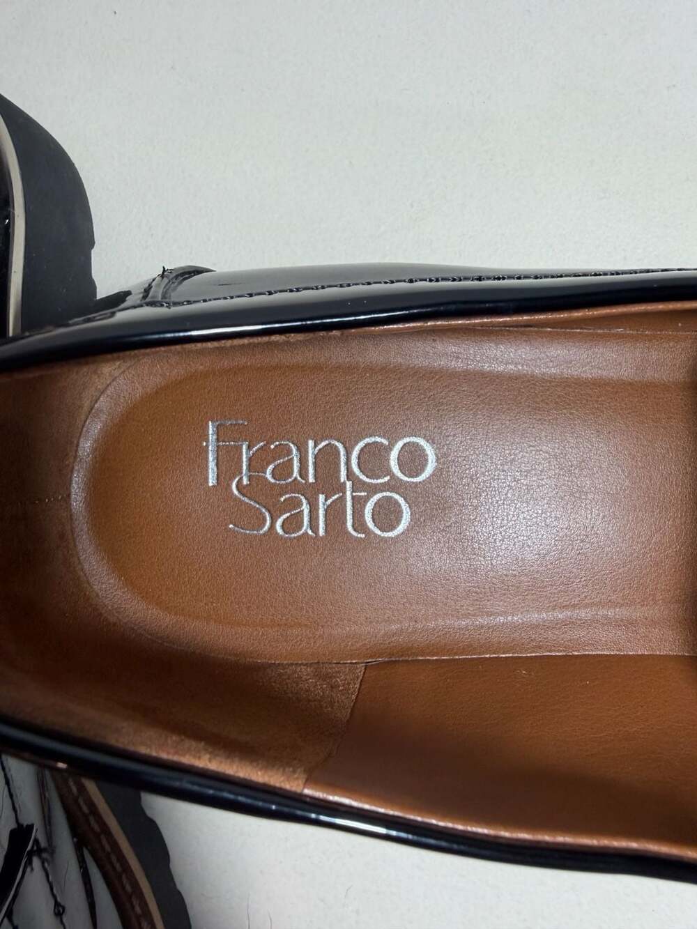 Franco Sarto Black Patent Tassel Platform Loafers Size 11M - Picture 2 of 8